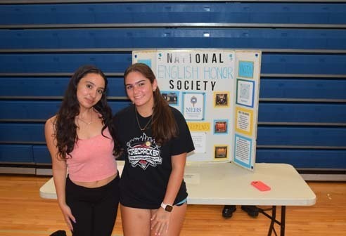 Students presenting their clubs at Clubs and Activities Fair.