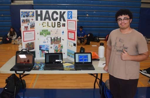 Students presenting their clubs at Clubs and Activities Fair.