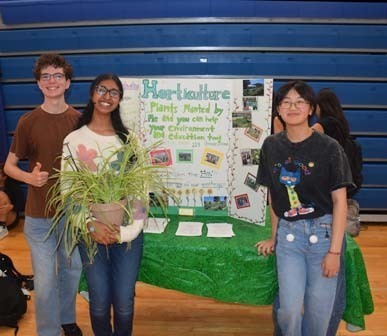 Students presenting their clubs at Clubs and Activities Fair.