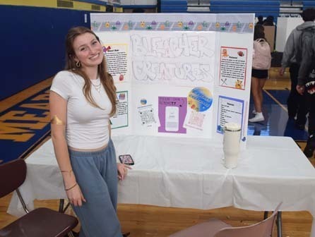 Students presenting their clubs at Clubs and Activities Fair.