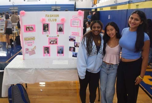 Students presenting their clubs at Clubs and Activities Fair.
