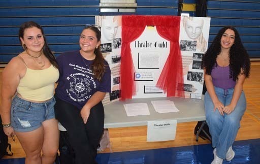 Students presenting their clubs at Clubs and Activities Fair.