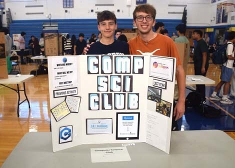 Students presenting their clubs at Clubs and Activities Fair.
