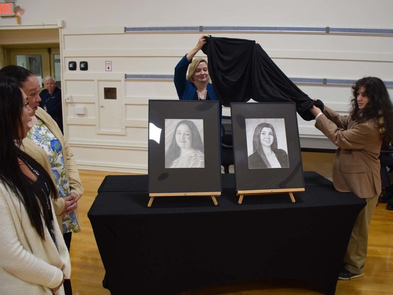 East Meadow’s newest trustees were thrilled with their portraits. 