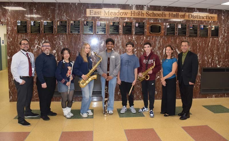 Five students from East Meadow High School were recognized as 2025 NYSSMA All-State musicians.