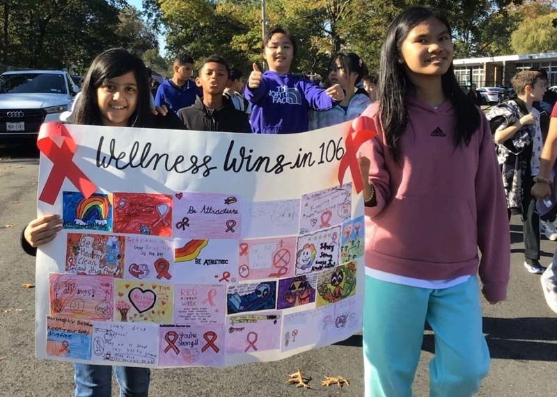 On Oct. 22, students, staff members and parents at George McVey Elementary School in East Meadow enjoyed some healthy exercise during the school's annual Wellness Walk.