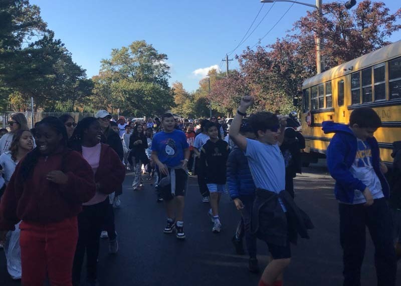 On Oct. 22, students, staff members and parents at George McVey Elementary School in East Meadow enjoyed some healthy exercise during the school's annual Wellness Walk.