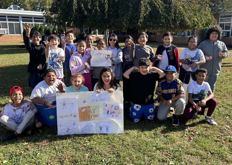 On Oct. 22, students, staff members and parents at George McVey Elementary School in East Meadow enjoyed some healthy exercise during the school's annual Wellness Walk.