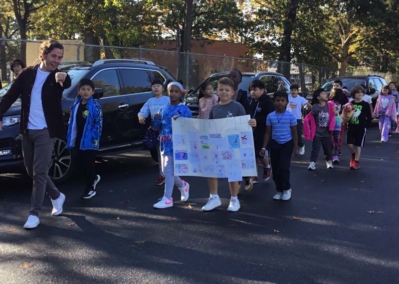 On Oct. 22, students, staff members and parents at George McVey Elementary School in East Meadow enjoyed some healthy exercise during the school's annual Wellness Walk.