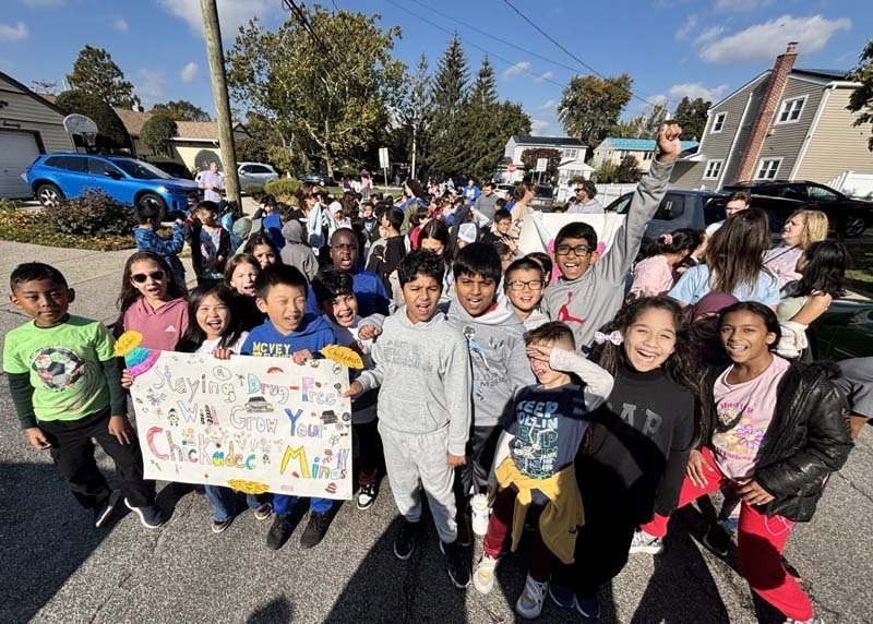 On Oct. 22, students, staff members and parents at George McVey Elementary School in East Meadow enjoyed some healthy exercise during the school's annual Wellness Walk.
