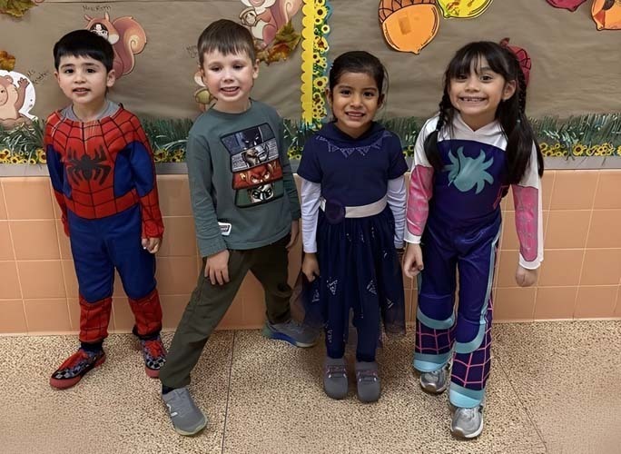 Students and educators at Barnum Woods Elementary School wore festive Halloween costumes in conjunction with Red Ribbon Week.
