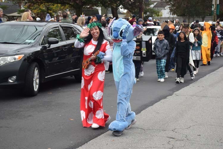 Parkway’s principal and assistant principal dressed as Lilo and Stitch.