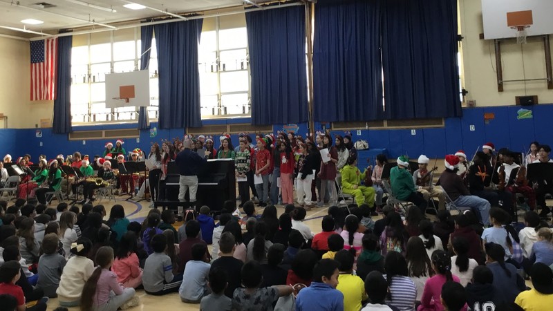 Woodland Performing Holiday Songs at McVey