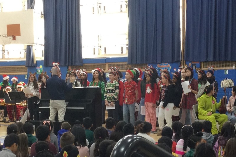 Woodland Performing Holiday Songs at McVey