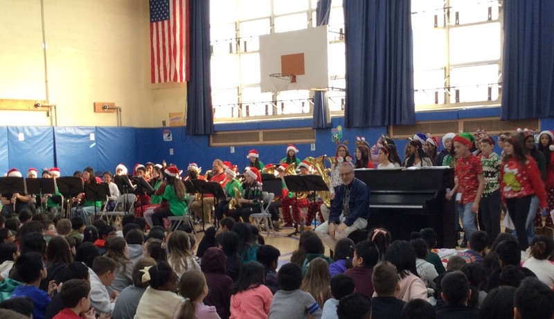 Woodland Performing Holiday Songs at McVey
