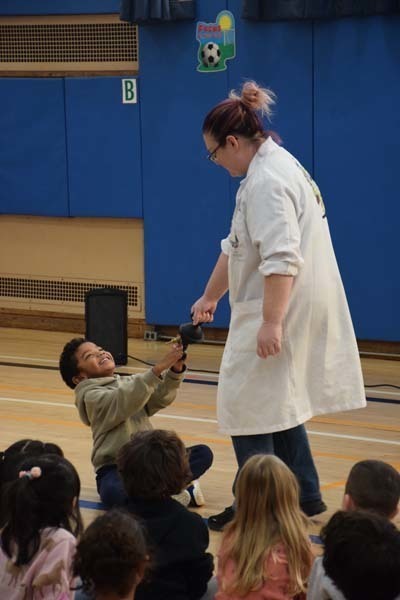 On Jan. 15, “Static Shannon” from Mad Science of Long Island led a variety of science experiments at George McVey Elementary School in East Meadow.    