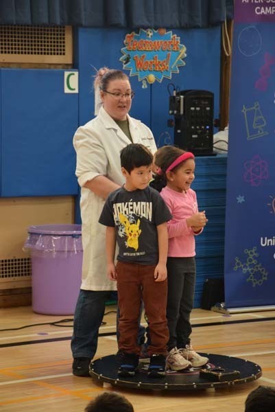 On Jan. 15, “Static Shannon” from Mad Science of Long Island led a variety of science experiments at George McVey Elementary School in East Meadow.    