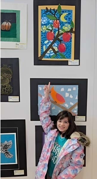 The exhibition featured artwork from students in grades K-12 from around the county. 