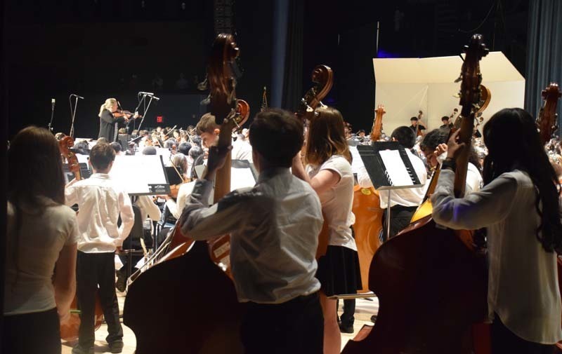 Scores of musically talented students from the East Meadow School District took center stage at the renowned Tilles Center for the Performing Arts on the campus of Long Island University Post on March 10 for the district’s annual music festival. 