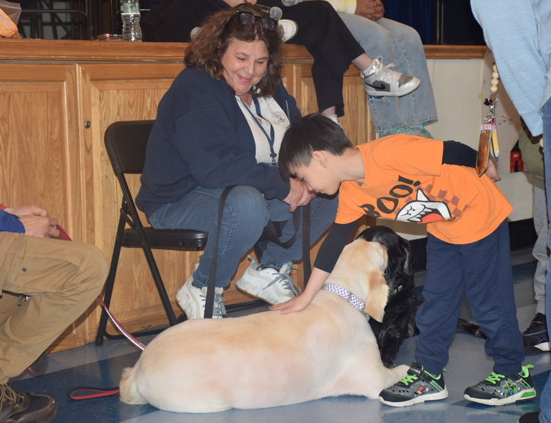 Parkway’s fourth-grade student leaders conducted a Q&A during the assembly.