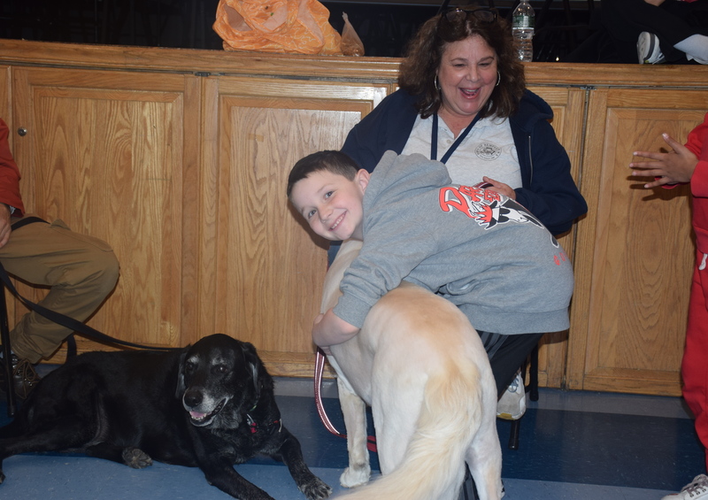 Parkway’s fourth-grade student leaders conducted a Q&A during the assembly.