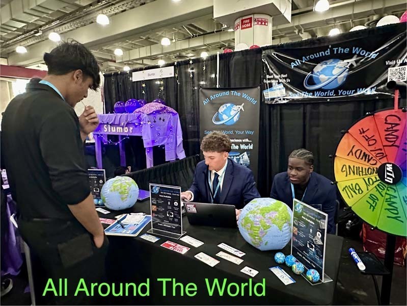 East Meadow High School’s Virtual Enterprise team All Around the World participated in multiple regional trade shows and business competitions. 