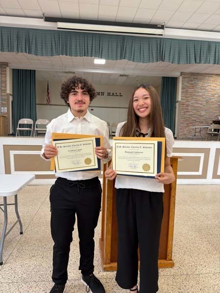 3: Clarke students Cristian Lopez and Riannah Gutierrez. 