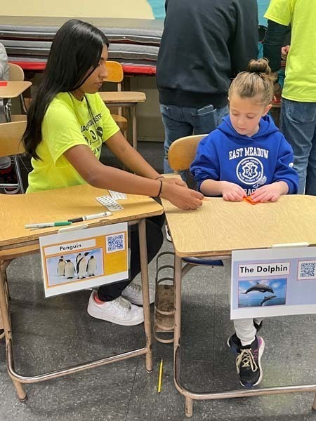 Two people working on a project Two people working on a project