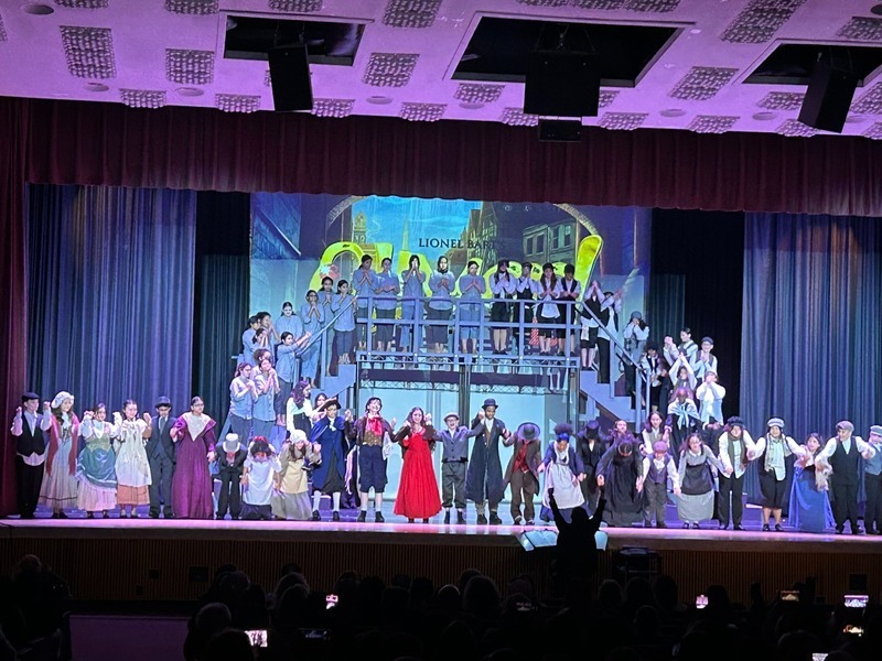 W.T. Clarke Middle School Theater Students on stage performing