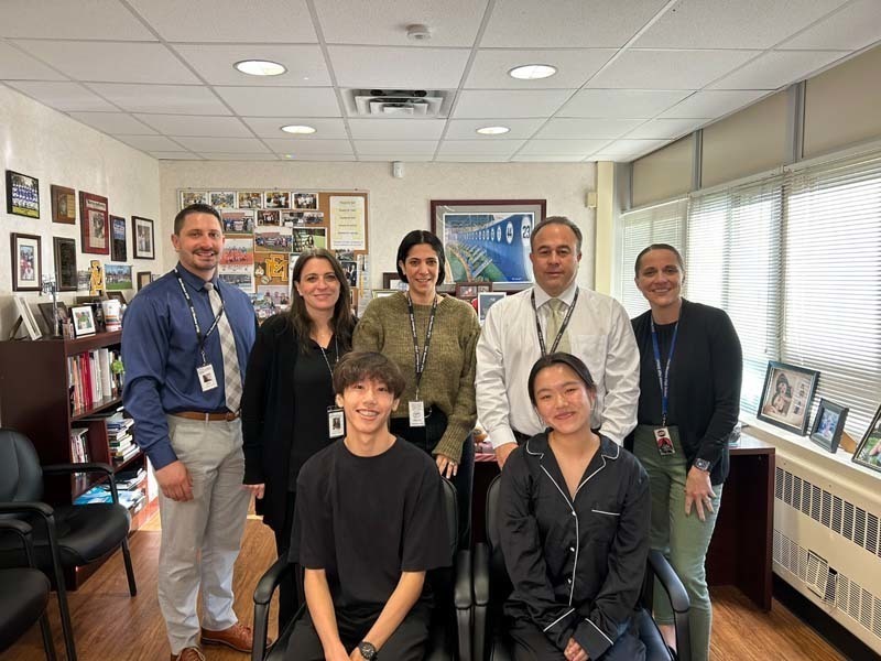 East Meadow High School’s valedictorian and salutatorian are Maggie Li and Andrew Cheng