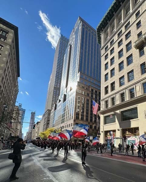 W.T. Clarke High School Rams perform at the NYC Veterans Day Parade 