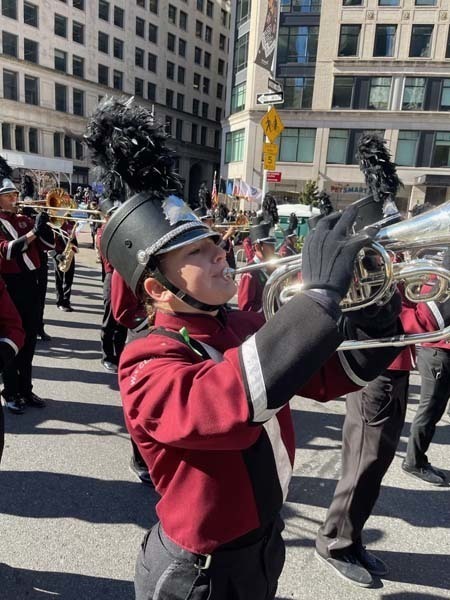 W.T. Clarke High School Rams perform at the NYC Veterans Day Parade 