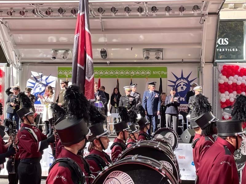 W.T. Clarke High School Rams perform at the NYC Veterans Day Parade 
