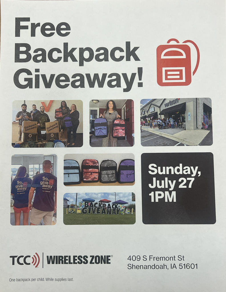 backpack giveaway