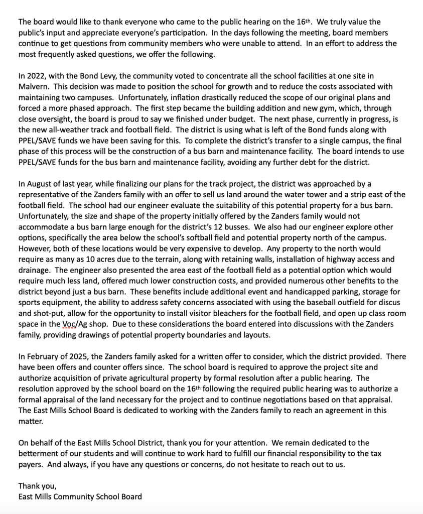 board letter