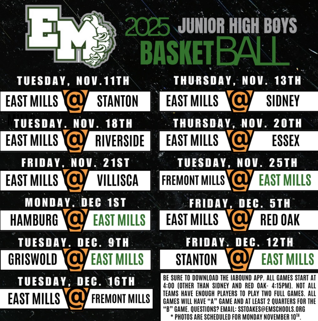 JH bball schedule