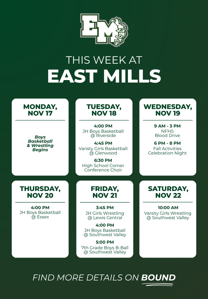 East Mills Upcoming Events Template