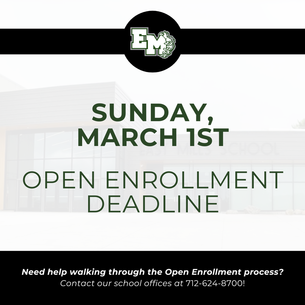 East Mills Open Enrollment Deadline Reminder