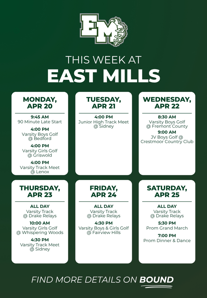 This Week at East Mills Graphic