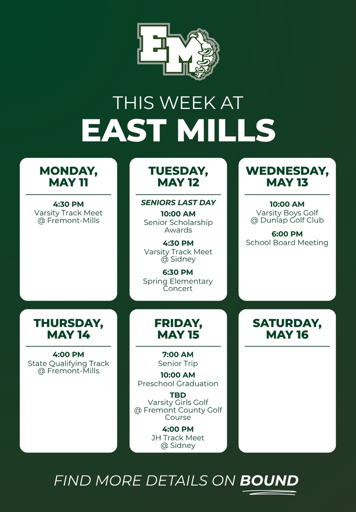 This Week at East Mills Graphic