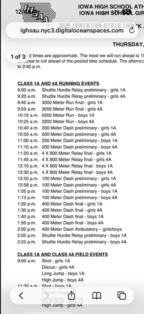 Schedule