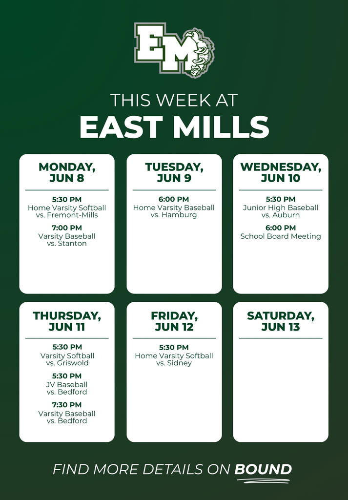 This Week at East Mills Graphic