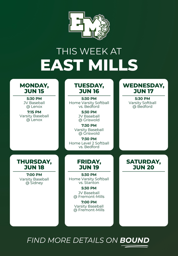This Week at East Mills Graphic