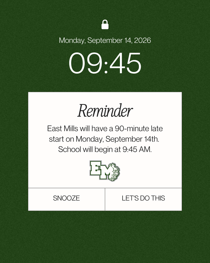 90 minute late start tomorrow!