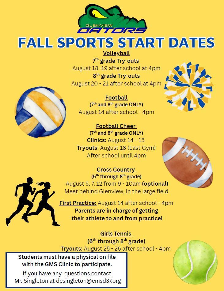 fall sports flyer