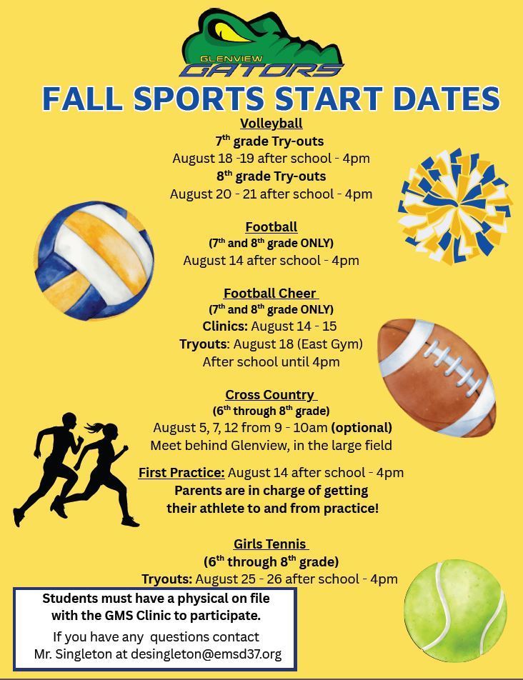fall sports flyer