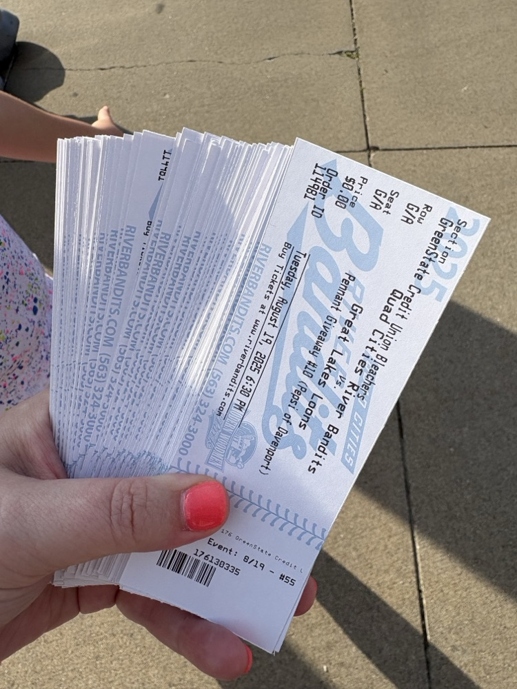 photo of baseball tickets
