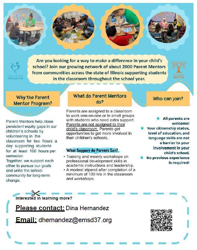 Parent Mentor flyer