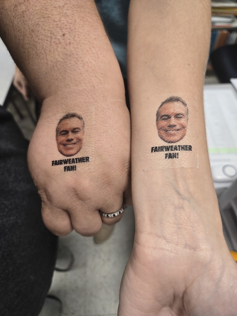 Mr. Fairweather temporary tattoos