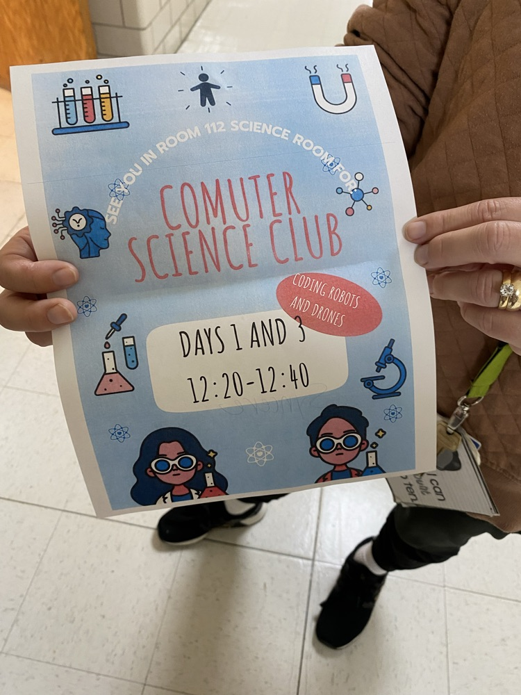 Ms. Manis 2nd Quarter Science Club invite 